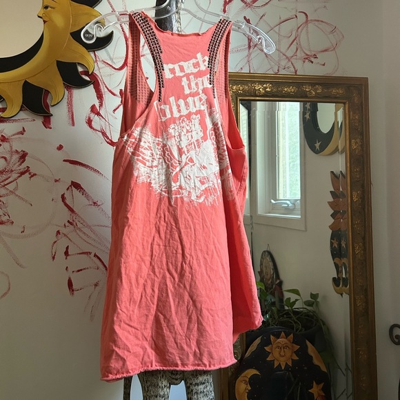 Y2K Parasuco Pink Studded Women's Tank Top Small - Picture 6 of 16